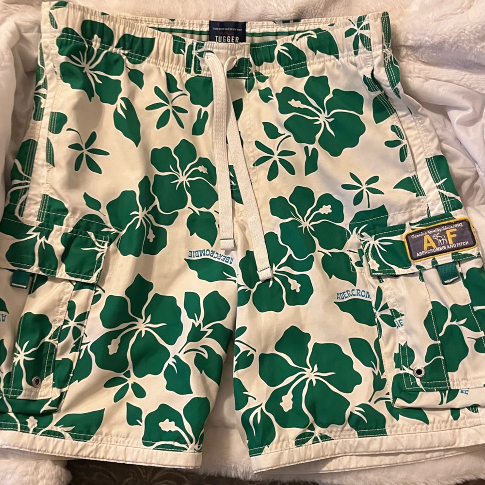 Vintage Tropical Abercrombie and Fitch L/XL Swimming Trunks